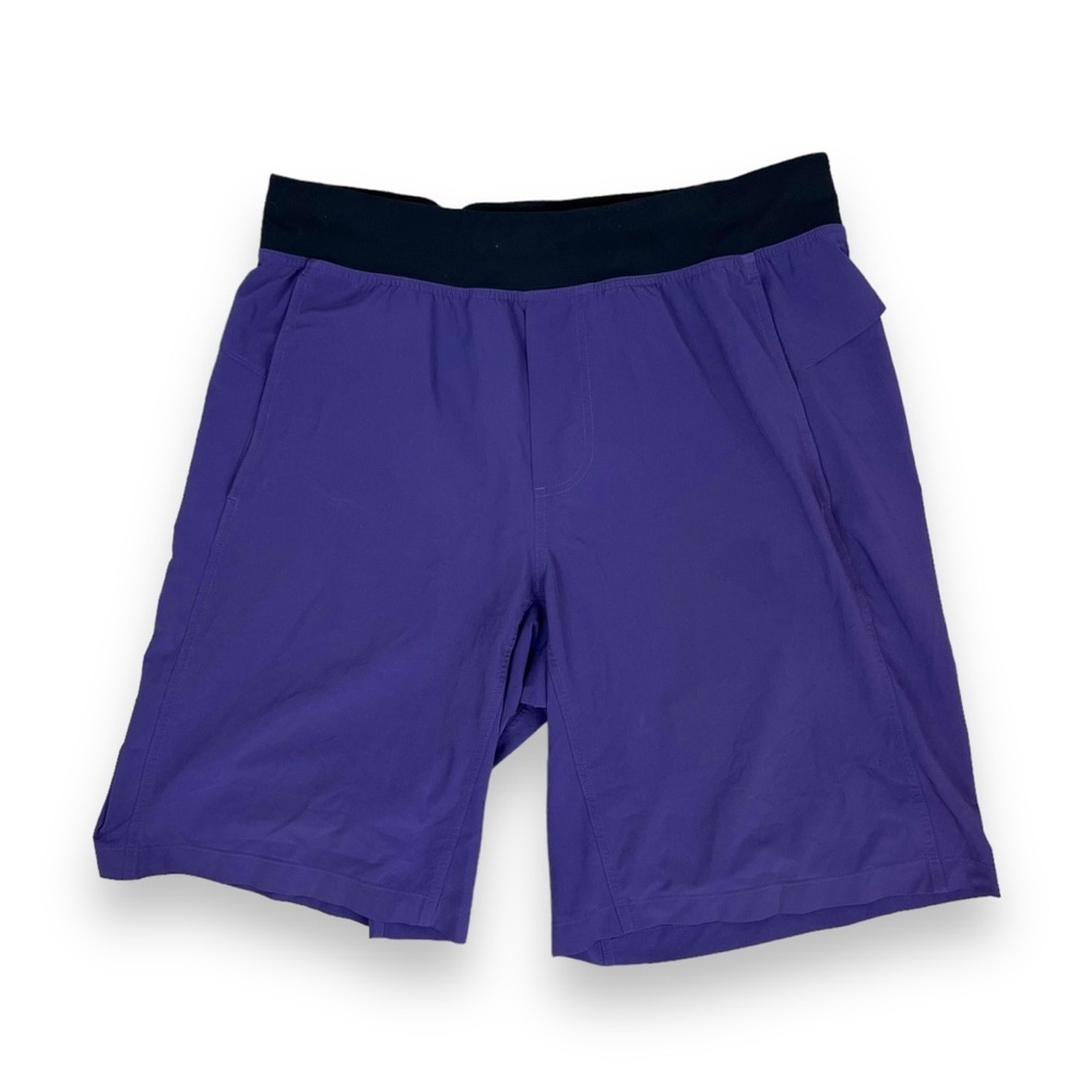 Lululemon T.H.E Linerless Mens L Purple Lightweight Training Shorts 32 X 10.5